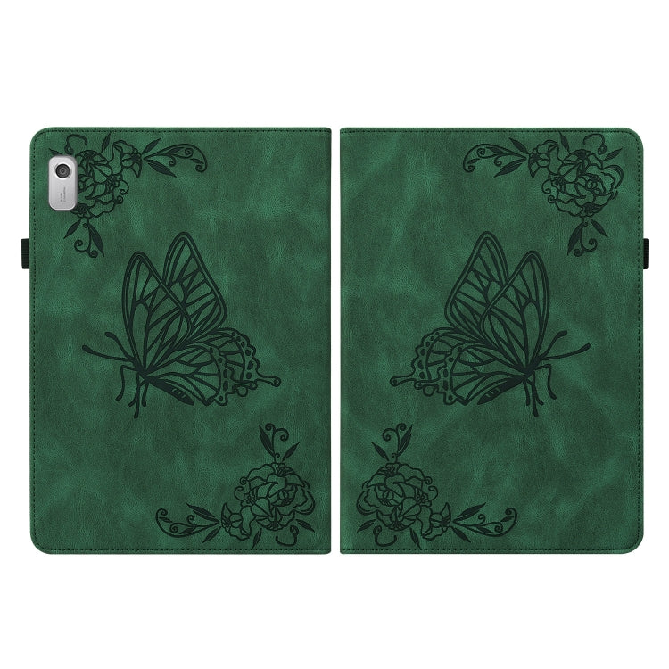 For Lenovo Tab M9 Butterfly Flower Embossed Leather Tablet Case