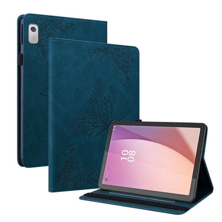For Lenovo Tab M9 Butterfly Flower Embossed Leather Tablet Case