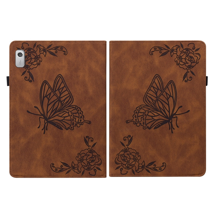 For Lenovo Tab M9 Butterfly Flower Embossed Leather Tablet Case