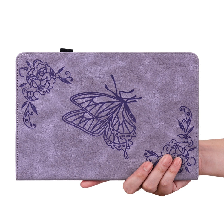 For Lenovo Tab M9 Butterfly Flower Embossed Leather Tablet Case