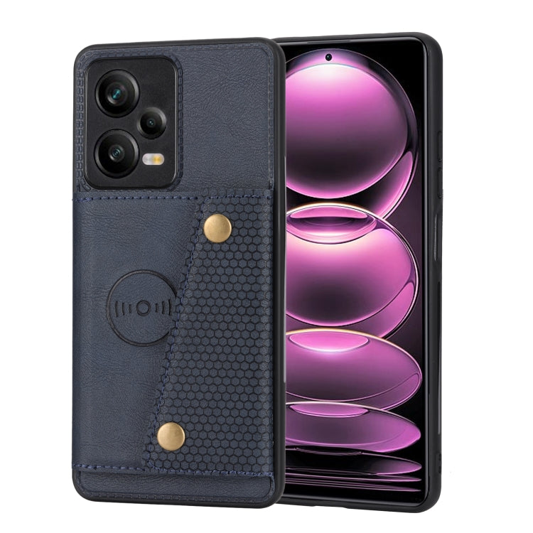 For Xiaomi Redmi Note 12 5G Global Double Buckle Magnetic Phone Case