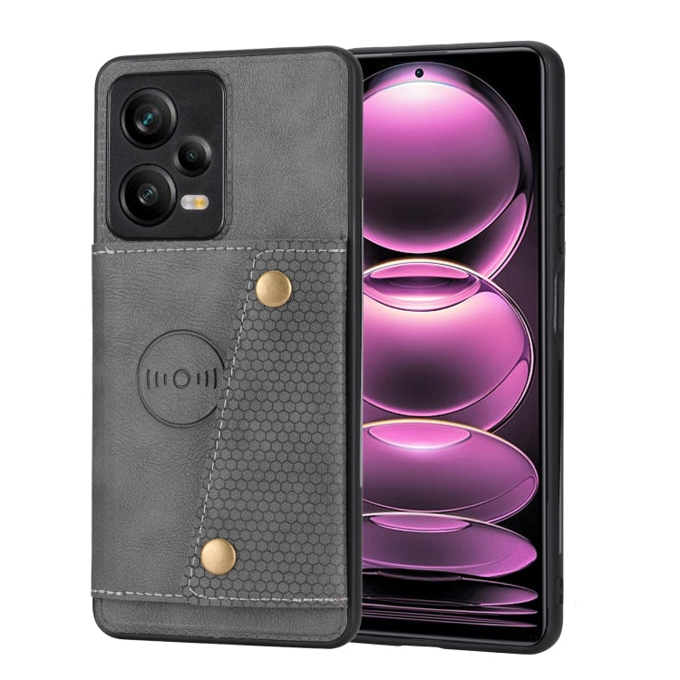 For Xiaomi Redmi Note 12 Pro 5G Global Double Buckle Magnetic Phone Case