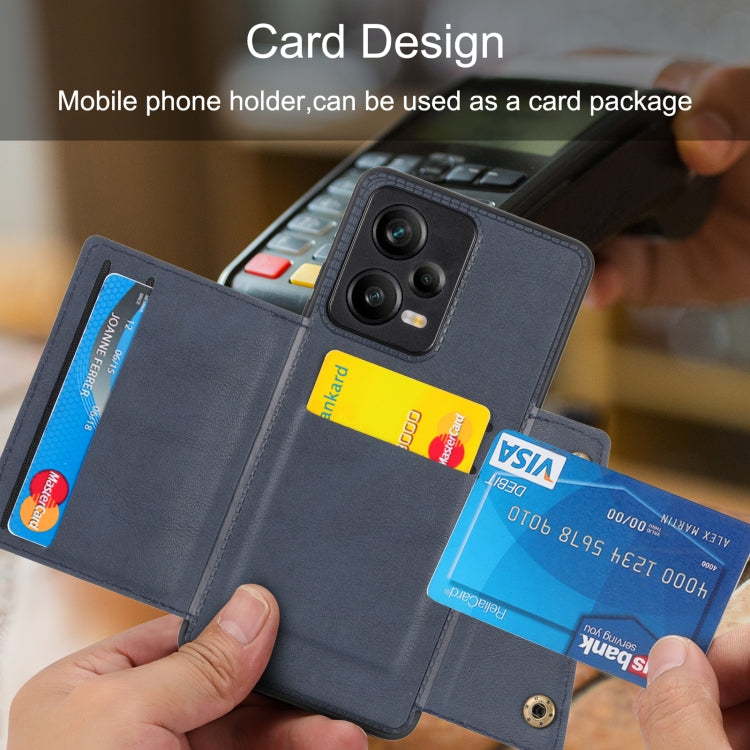 For Xiaomi Redmi Note 12 Pro+ 5G Global Double Buckle Magnetic Phone Case