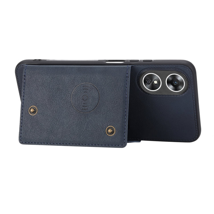 For OPPO A17 Double Buckle Magnetic Phone Case