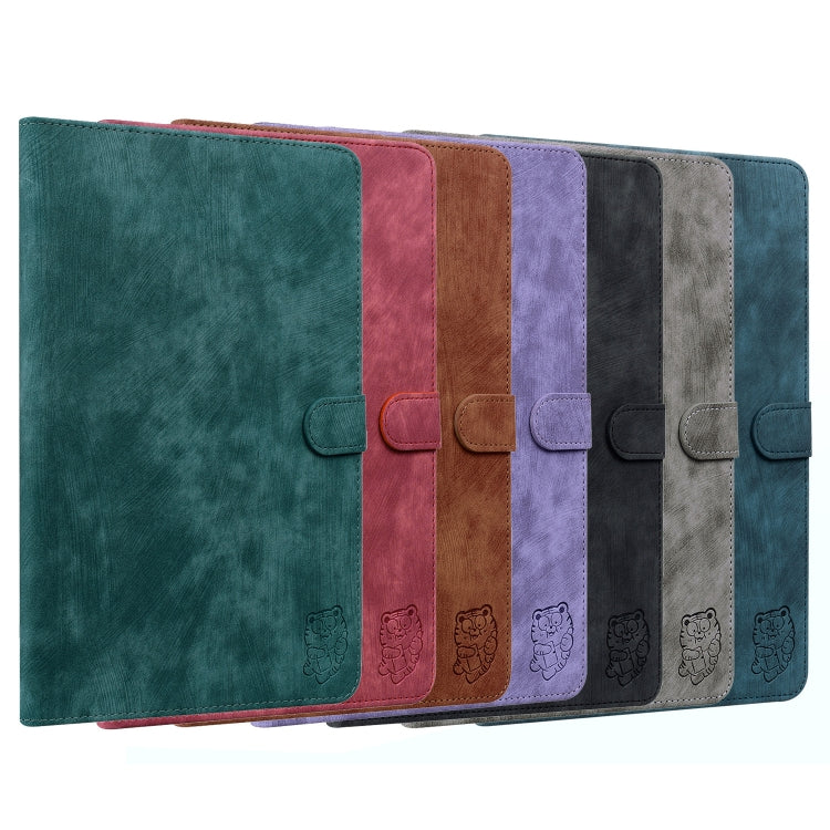 For Lenovo Tab M8 4th Gen TB-300FU Tiger Pattern Flip Leather Tablet Case