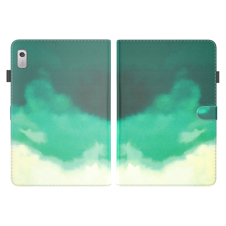 For Lenovo Tab M9 Watercolor Pattern Flip Leather Tablet Case