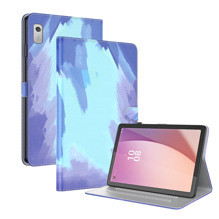 For Lenovo Tab M9 Watercolor Pattern Flip Leather Tablet Case