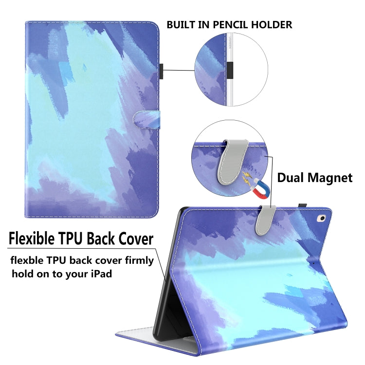 For Lenovo Tab M9 Watercolor Pattern Flip Leather Tablet Case