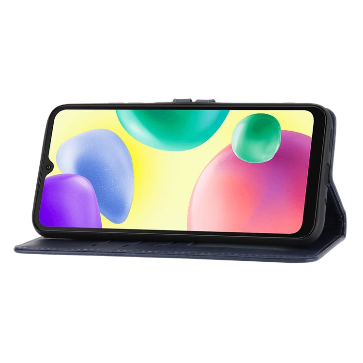 For Xiaomi Redmi 12C Embossed Happy Cat Pattern Flip Leather Phone Case