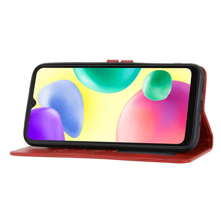 For Xiaomi Redmi 12C Embossed Happy Cat Pattern Flip Leather Phone Case