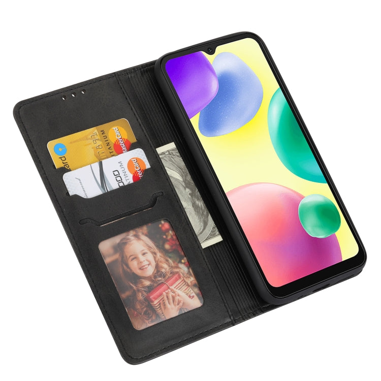 For Xiaomi Redmi 12C Embossed Happy Cat Pattern Flip Leather Phone Case