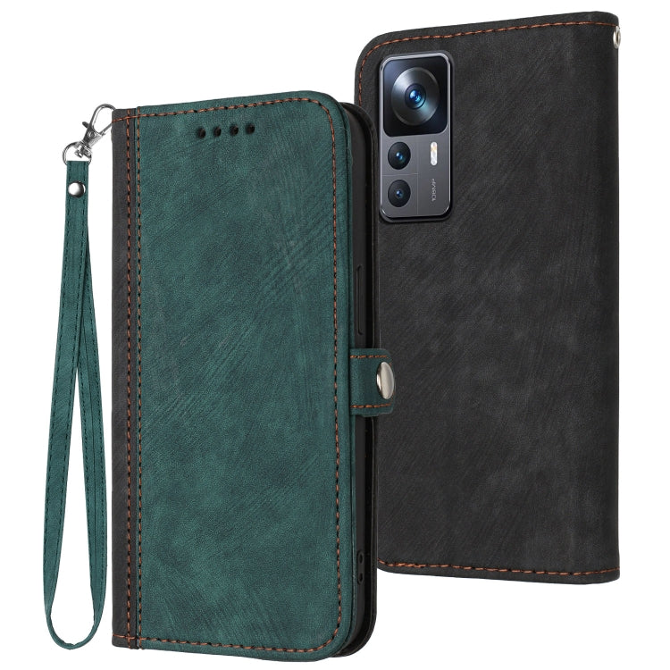 For Xiaomi 12T / 12T Pro / Redmi K50 Ultra Side Buckle Double Fold Hand Strap Leather Phone Case