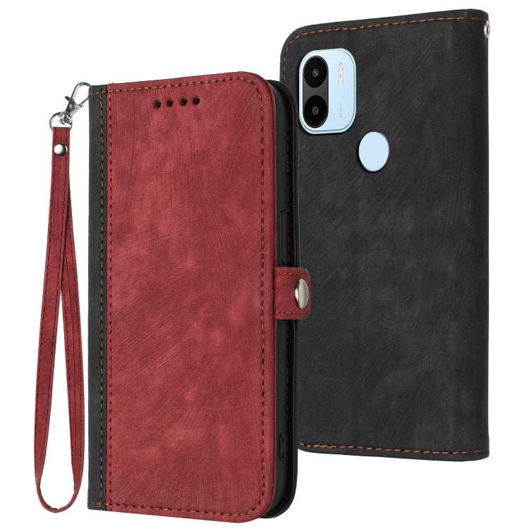 For Xiaomi Redmi A1+ Side Buckle Double Fold Hand Strap Leather Phone Case