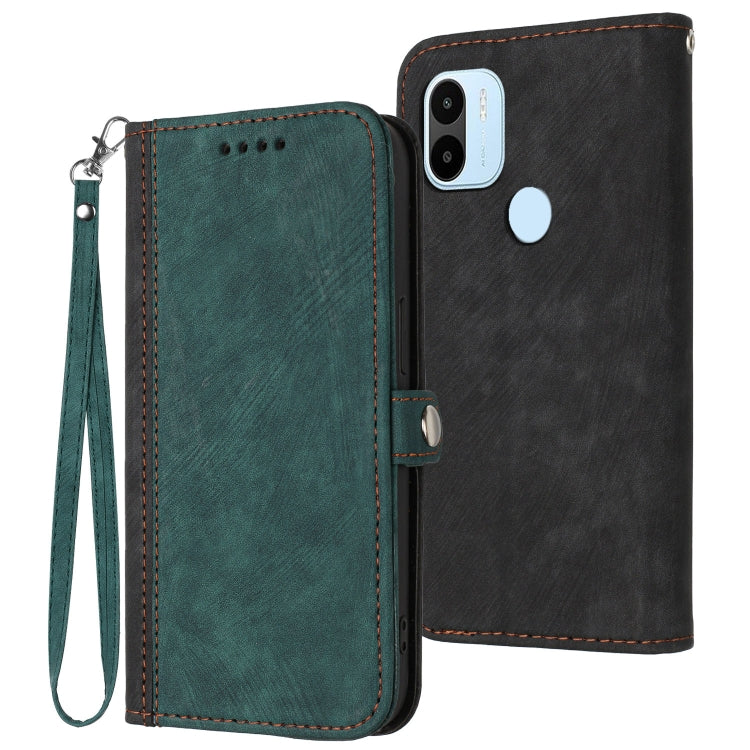 For Xiaomi Redmi A1+ Side Buckle Double Fold Hand Strap Leather Phone Case