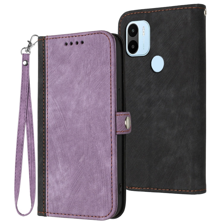 For Xiaomi Redmi A1+ Side Buckle Double Fold Hand Strap Leather Phone Case