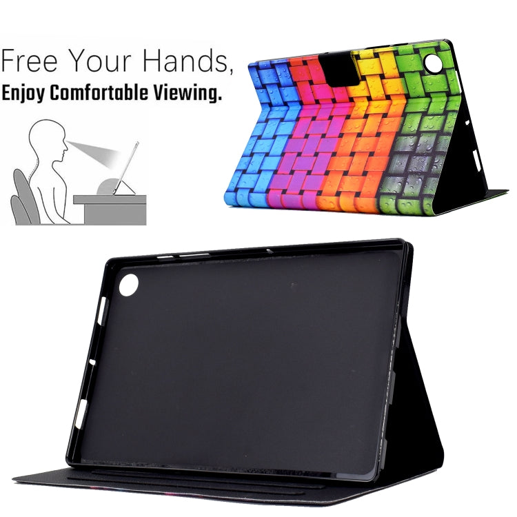 Coloured Drawing Leather Tablet Case For Huawei MatePad T 10 / T 10s / Honor Tablet Enjoy 2 / Pad X6 / Pad 6