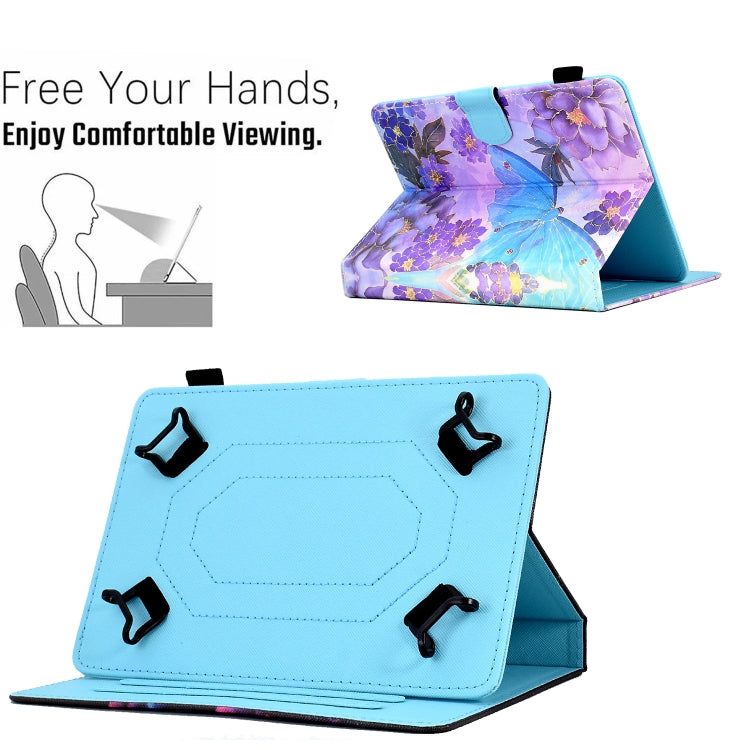 For 10 inch Coloured Drawing Leather Tablet Case