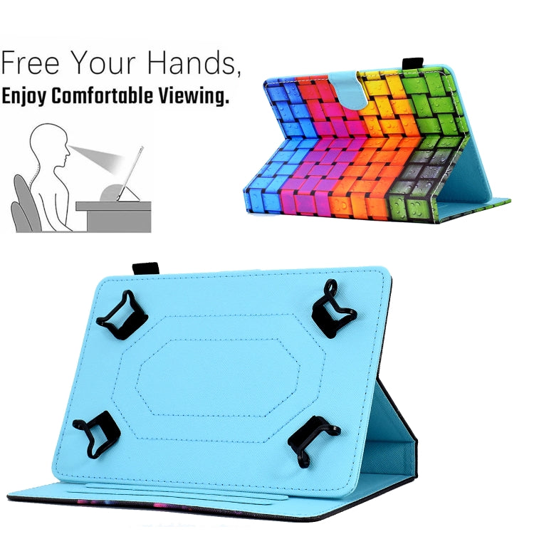 For 10 inch Coloured Drawing Leather Tablet Case