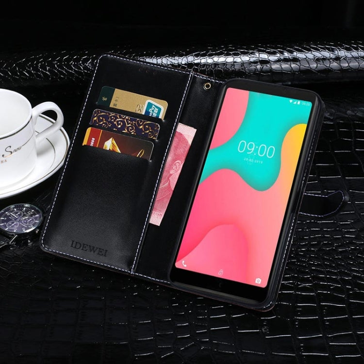 For Wiko Y60 idewei Crocodile Texture Horizontal Flip Leather Case with Holder & Card Slots & Wallet