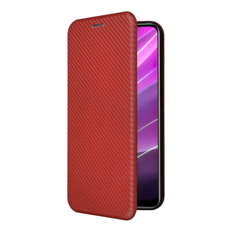 For Realme V30 / V30T Carbon Fiber Texture Flip Leather Phone Case