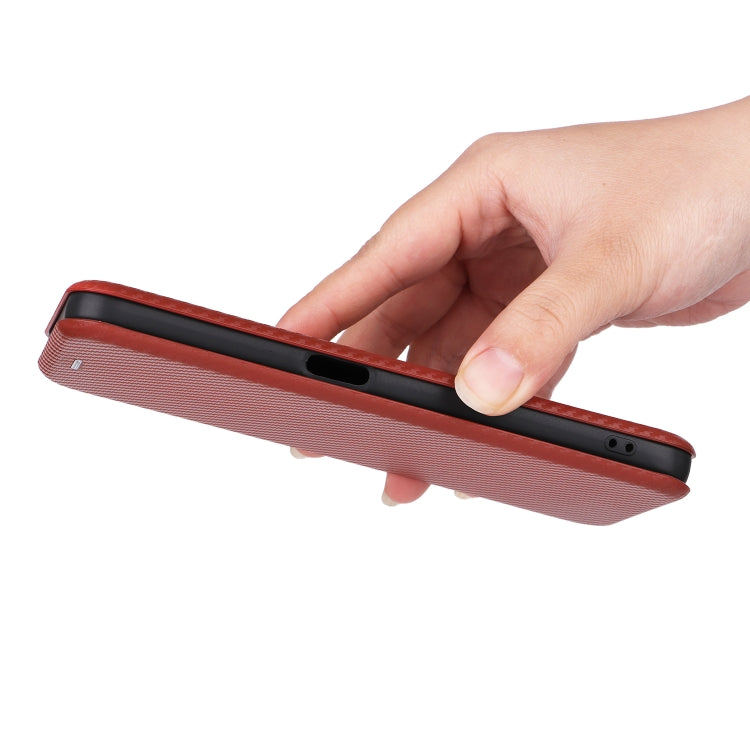 For Realme V30 / V30T Carbon Fiber Texture Flip Leather Phone Case