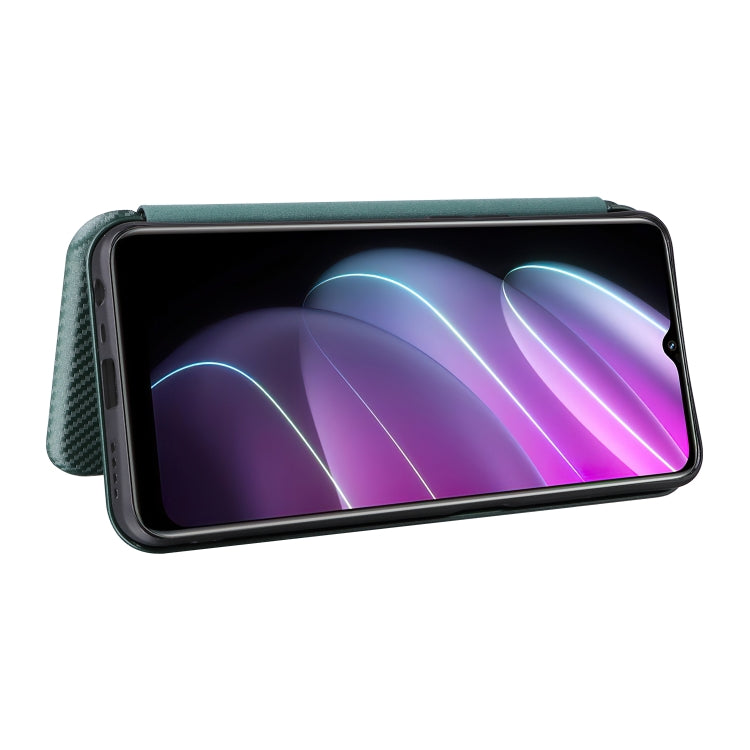 For Realme V30 / V30T Carbon Fiber Texture Flip Leather Phone Case