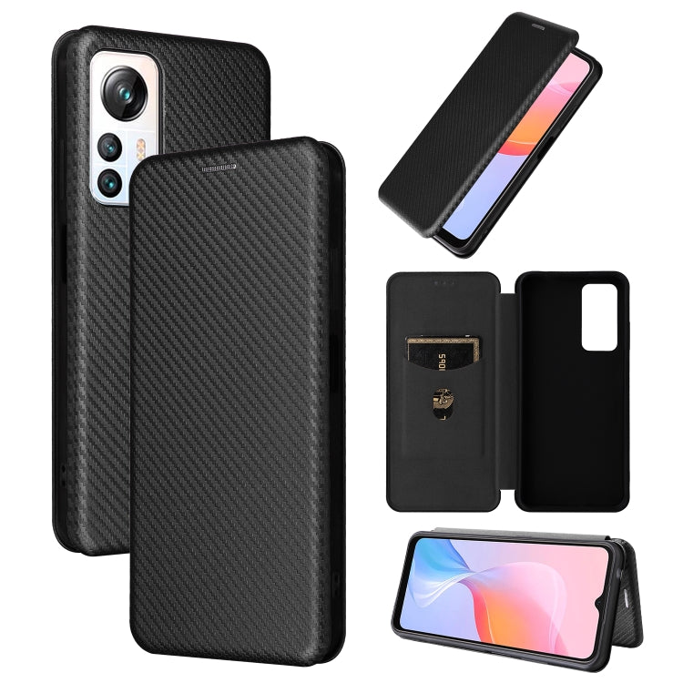 For Blackview A85 Carbon Fiber Texture Flip Leather Phone Case
