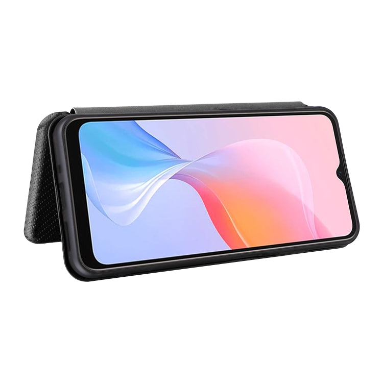 For Blackview A85 Carbon Fiber Texture Flip Leather Phone Case