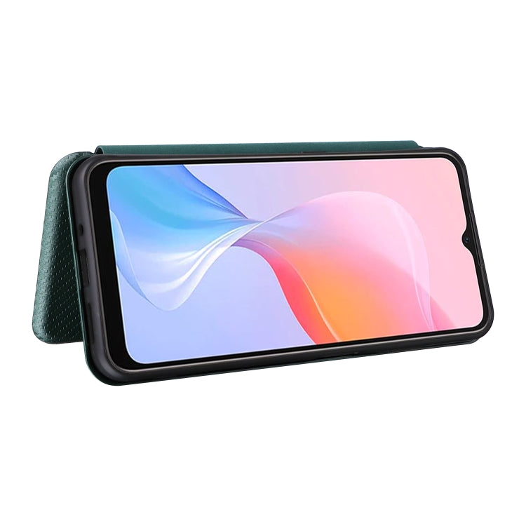 For Blackview A85 Carbon Fiber Texture Flip Leather Phone Case