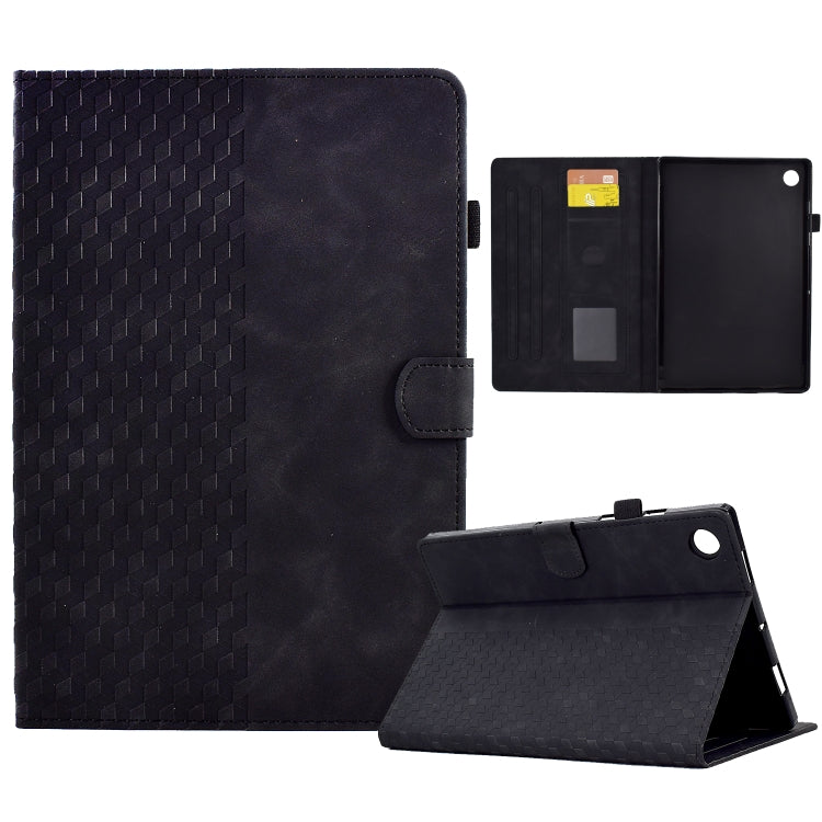 For Huawei MatePad SE Rhombus Embossed Leather Tablet Case