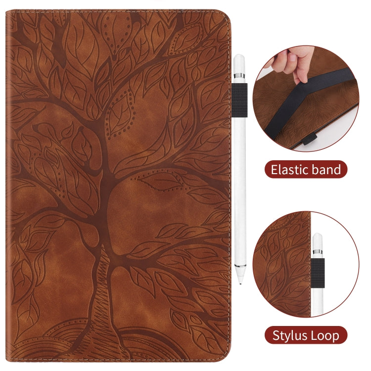 For Huawei Matepad SE 10.4 2022 Life Tree Embossed Flip Leather Tablet Case