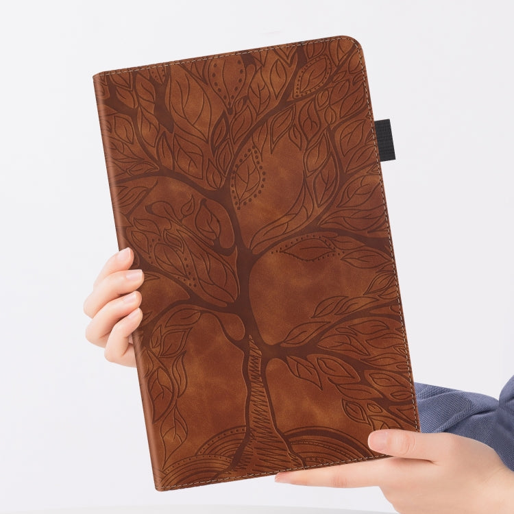 For Huawei Matepad SE 10.4 2022 Life Tree Embossed Flip Leather Tablet Case