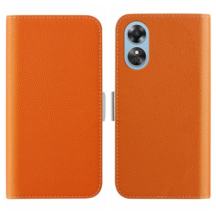 For OPPO A17 4G Global Candy Color Litchi Texture Leather Phone Case