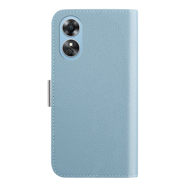 For OPPO A17 4G Global Candy Color Litchi Texture Leather Phone Case