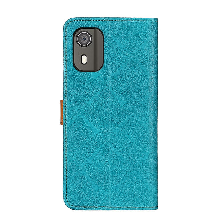 For Nokia C02 European Floral Embossed Leather Phone Case