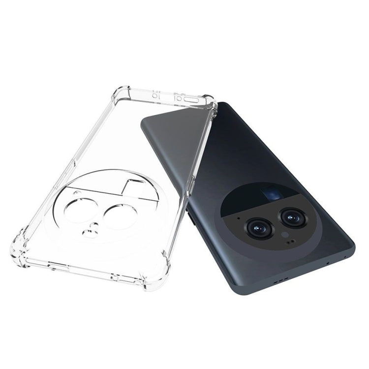 For OPPO Find X6 Pro Shockproof Non-slip Thickening TPU Phone Case(Transparent)