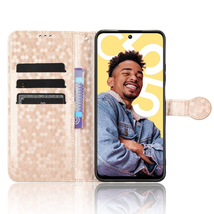 For Realme C55 4G Honeycomb Dot Texture Leather Phone Case