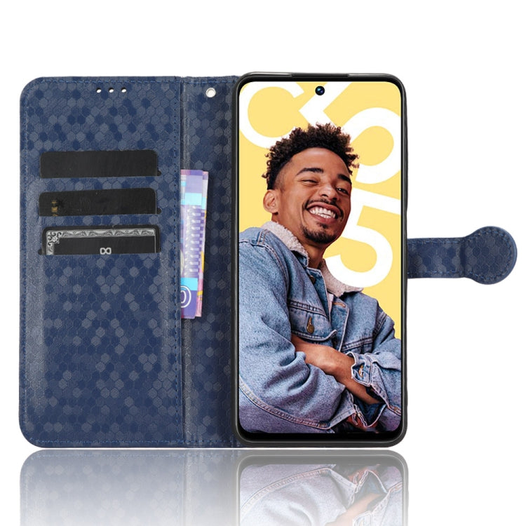 For Realme C55 4G Honeycomb Dot Texture Leather Phone Case