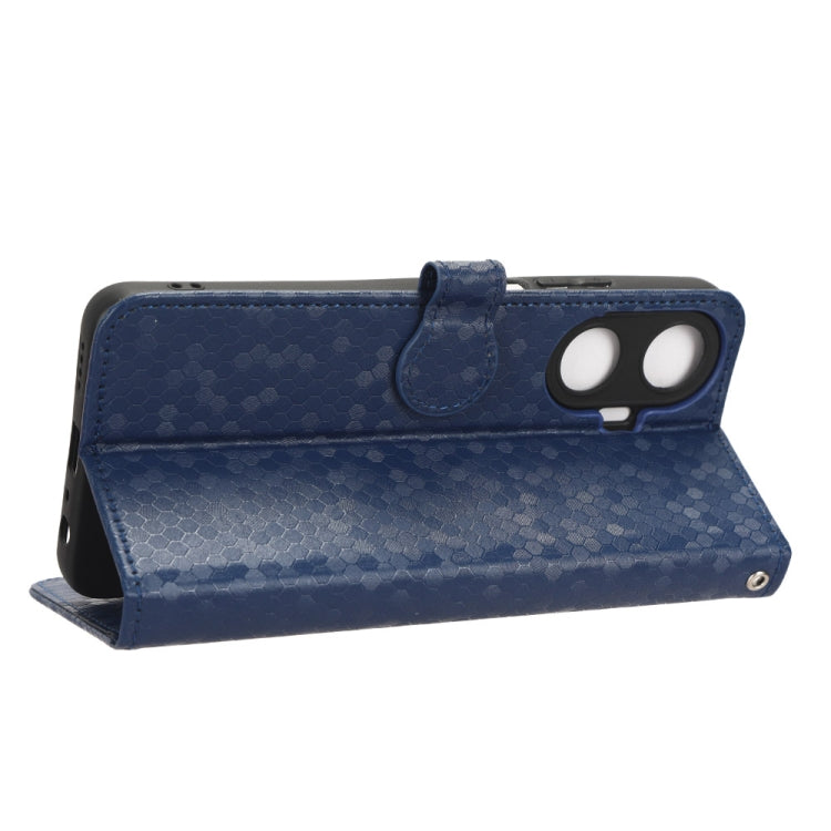 For Realme C55 4G Honeycomb Dot Texture Leather Phone Case