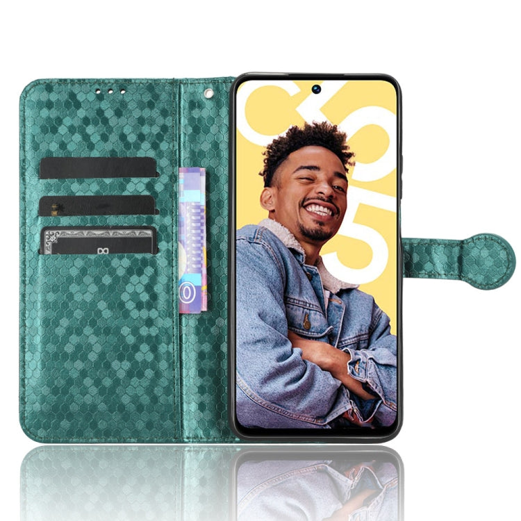 For Realme C55 4G Honeycomb Dot Texture Leather Phone Case