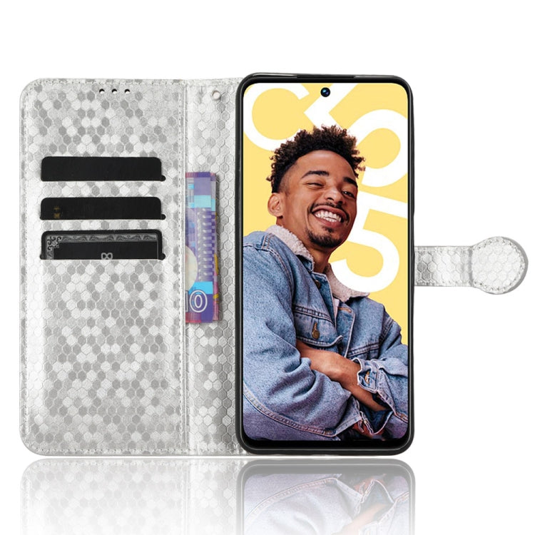 For Realme C55 4G Honeycomb Dot Texture Leather Phone Case