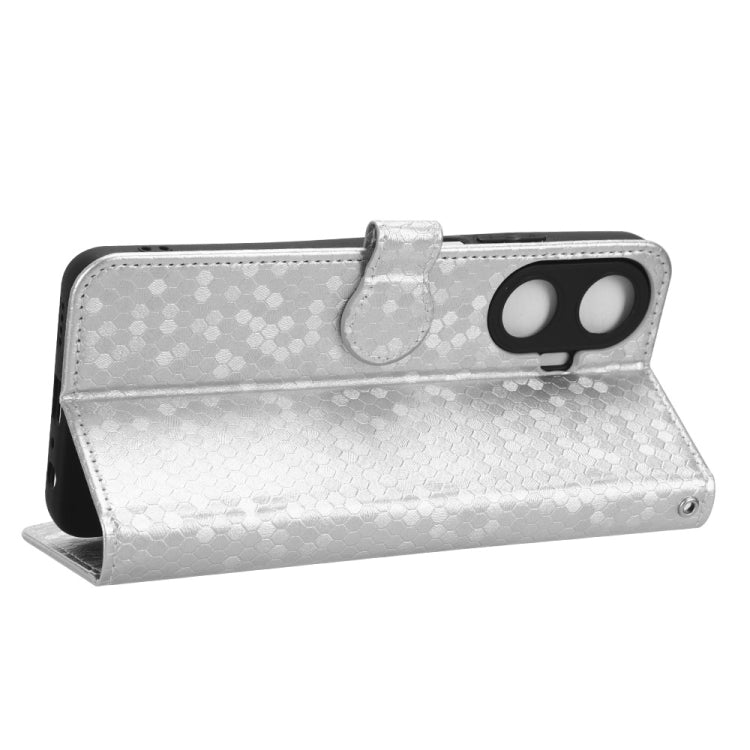 For Realme C55 4G Honeycomb Dot Texture Leather Phone Case