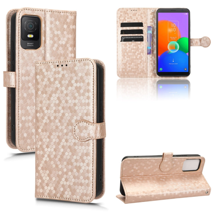 For TCL 403 Honeycomb Dot Texture Leather Phone Case