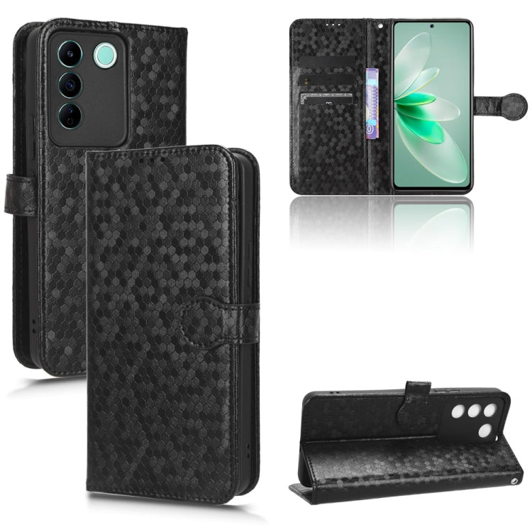 For vivo V27e / S16e Honeycomb Dot Texture Leather Phone Case