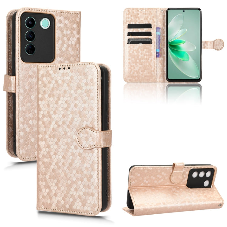 For vivo V27e / S16e Honeycomb Dot Texture Leather Phone Case