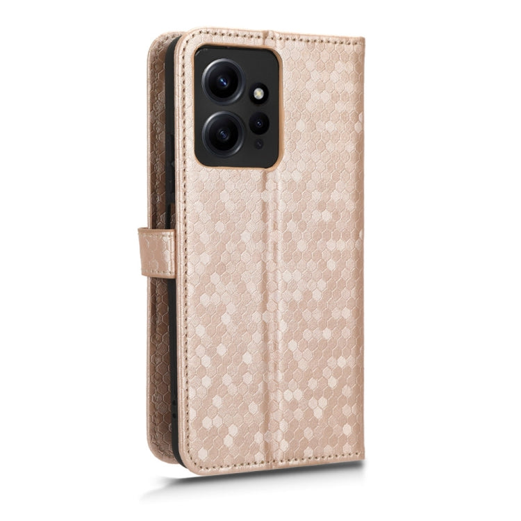 For Xiaomi Redmi Note 12 4G Global Honeycomb Dot Texture Leather Phone Case