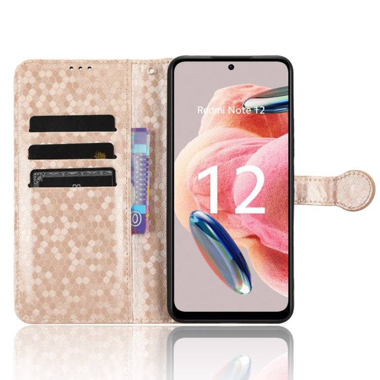 For Xiaomi Redmi Note 12 4G Global Honeycomb Dot Texture Leather Phone Case