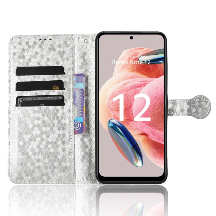 For Xiaomi Redmi Note 12 4G Global Honeycomb Dot Texture Leather Phone Case