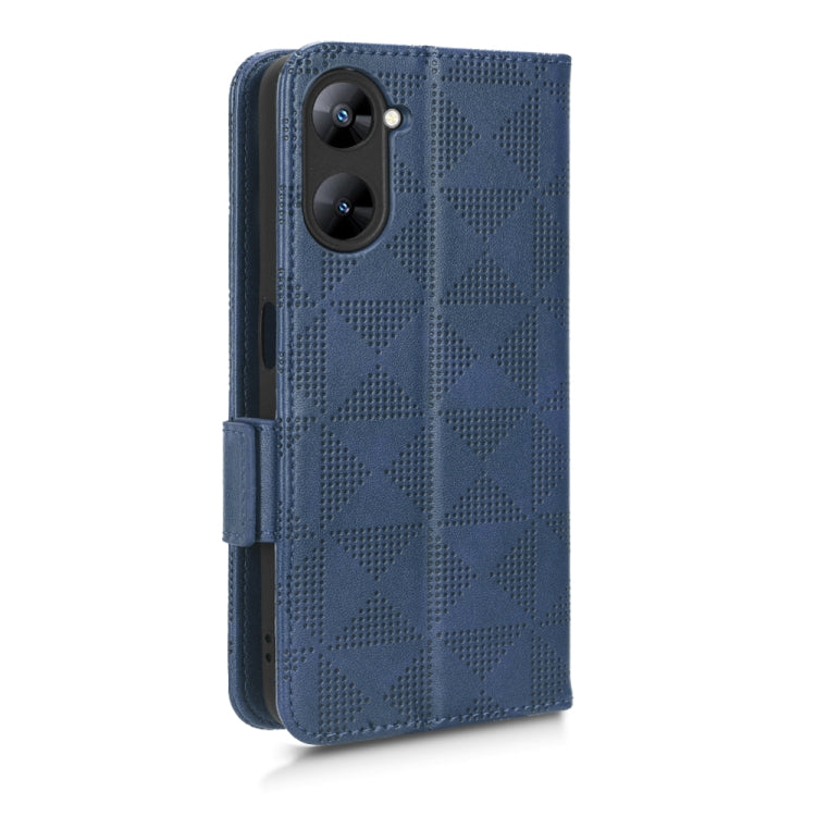 For Realme V30 / V30T 5G Symmetrical Triangle Leather Phone Case