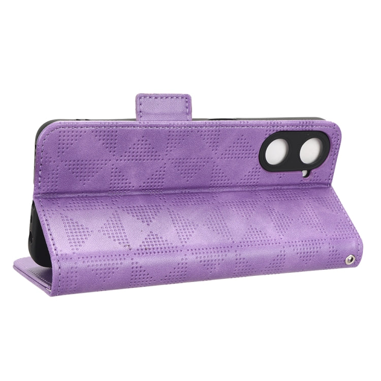 For Realme V30 / V30T 5G Symmetrical Triangle Leather Phone Case